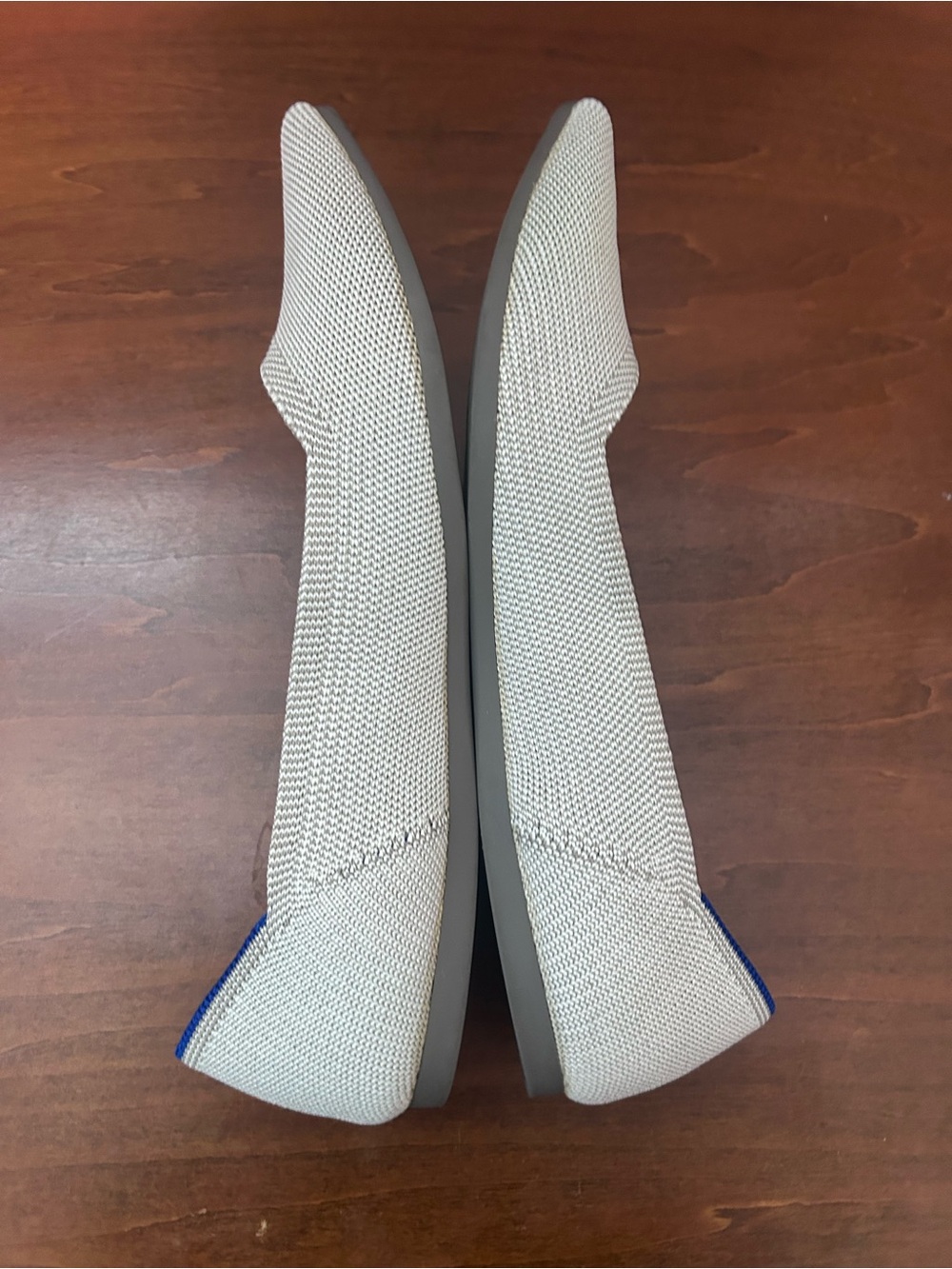 ROTHYS FLAX birdseye light grey Pointed-Toe Women's Flats 9 - Picture 3 of 9
